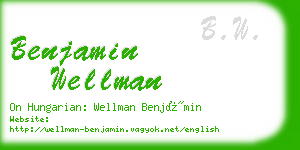 benjamin wellman business card